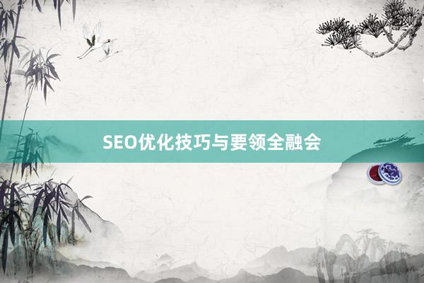 SEO优化技巧与要领全融会